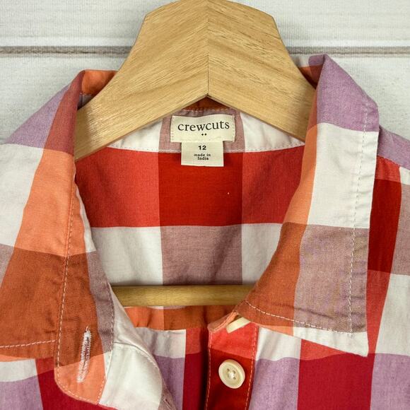 J. Crew Crewcuts‎ Girls Gingham Sleeveless Dress Size 12 - Picture 3 of 7